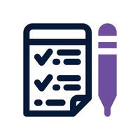 to do list dual tone icon. Sleek and modern icon for websites and mobile apps. vector