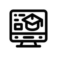 online graduation line icon. Clean and minimalist icon for websites and mobile apps. vector