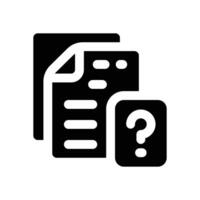 ask glyph icon. Strong and solid icon for websites and mobile apps. vector
