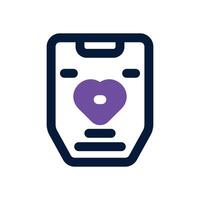 pulse dual tone icon. Sleek and modern icon for websites and mobile apps. vector