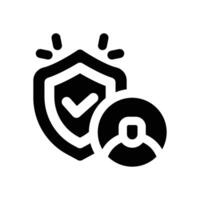 trust glyph icon. Strong and solid icon for websites and mobile apps. vector