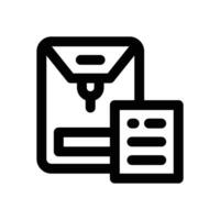 long envelope line icon. Clean and minimalist icon for websites and mobile apps. vector