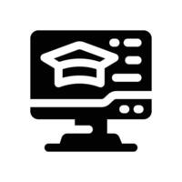 elearning glyph icon. Strong and solid icon for websites and mobile apps. vector