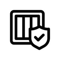 insurance package line icon. Clean and minimalist icon for websites and mobile apps. vector