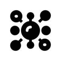 molecule glyph icon. Strong and solid icon for websites and mobile apps. vector