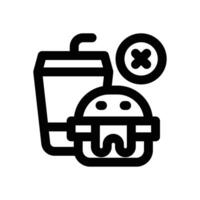 no junk food line icon. Clean and minimalist icon for websites and mobile apps. vector