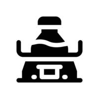 orbital shaker glyph icon. Strong and solid icon for websites and mobile apps. vector