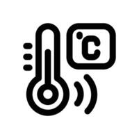 temperature sensor line icon. Clean and minimalist icon for websites and mobile apps. vector