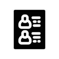 attendance glyph icon. Strong and solid icon for websites and mobile apps. vector