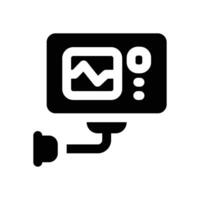 heart tracker glyph icon. Strong and solid icon for websites and mobile apps. vector
