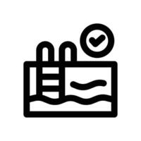 swimming pool line icon. Clean and minimalist icon for websites and mobile apps. vector