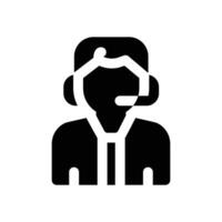 moderator glyph icon. Strong and solid icon for websites, mobile interfaces, presentations, and visual branding. High quality and easy to edit. vector