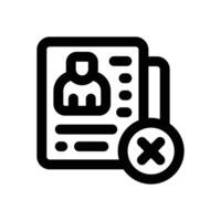 denied glyph icon. Strong and solid icon for websites, mobile interfaces, presentations, and visual branding. High quality and easy to edit. vector