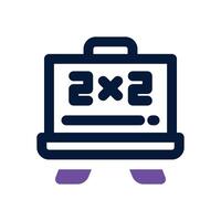 mathematic dual tone icon. Sleek and modern icon for websites and mobile apps. vector
