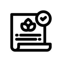 nutrition facts label line icon. Clean and minimalist icon for websites and mobile apps. vector