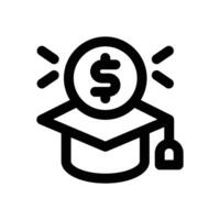 scholarship line icon. Clean and minimalist icon for websites and mobile apps. vector