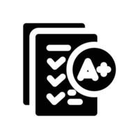 grade glyph icon. Strong and solid icon for websites and mobile apps. vector