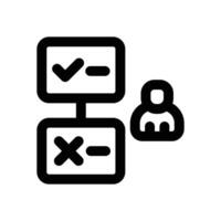 evaluation line icon. Clean and minimalist icon for websites and mobile apps. vector