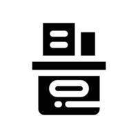 file box glyph icon. Strong and solid icon for websites and mobile apps. vector