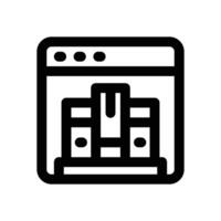 digital library line icon. Clean and minimalist icon for websites and mobile apps. vector