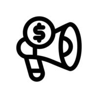 sponsorship line icon. Clean and minimalist icon for websites and mobile apps. vector
