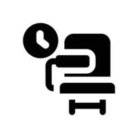 desk glyph icon. Strong and solid icon for websites and mobile apps. vector