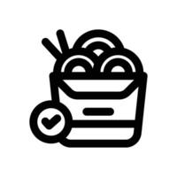 noodle line icon. Clean and minimalist icon for websites and mobile apps. vector