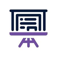 blackboard duotone icon. Sleek and modern icon for websites, mobile apps, marketing materials, and corporate design. Fully scalable and ready to use. vector
