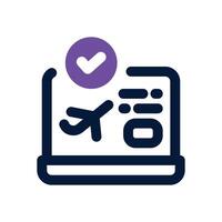online booking duotone icon. Sleek and modern icon for websites, mobile apps, marketing materials, and corporate design. Fully scalable and ready to use. vector