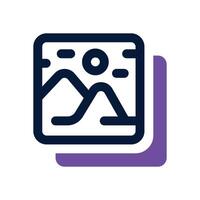 photo duotone icon. Sleek and modern icon for websites, mobile apps, marketing materials, and corporate design. Fully scalable and ready to use. vector