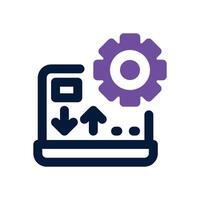 data management dual tone icon. Sleek and modern icon for websites and mobile apps. vector