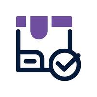 checking package dual tone icon. Sleek and modern icon for websites and mobile apps. vector