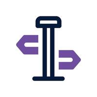directional sign dual tone icon. Sleek and modern icon for websites and mobile apps. vector