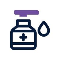 hand sanitizer dual tone icon. Sleek and modern icon for websites and mobile apps. vector