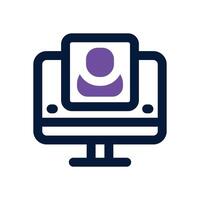 job application dual tone icon. Sleek and modern icon for websites and mobile apps. vector