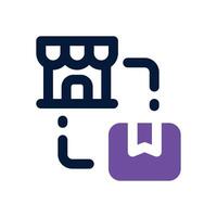 return dual tone icon. Sleek and modern icon for websites and mobile apps. vector