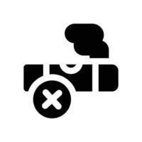 no smoking glyph icon. Strong and solid icon for websites and mobile apps. vector