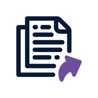 send dual tone icon. Sleek and modern icon for websites and mobile apps. vector
