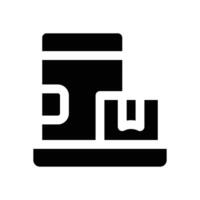 door delivery glyph icon. Strong and solid icon for websites and mobile apps. vector