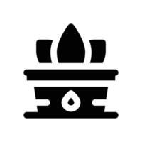 aloe vera glyph icon. Strong and solid icon for websites and mobile apps. vector