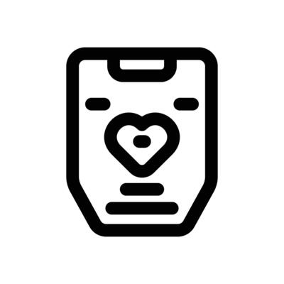 pulse line icon. Clean and minimalist icon for websites and mobile apps.