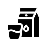 milk glyph icon. Strong and solid icon for websites and mobile apps. vector