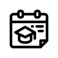 study schedule line icon. Clean and minimalist icon for websites, mobile apps, presentations, and logos. Fully scalable and customizable for any project. vector