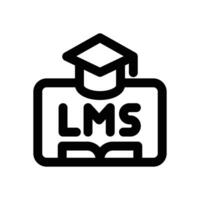 learning management line icon. Clean and minimalist icon for websites and mobile apps. vector