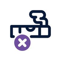 no smoking dual tone icon. Sleek and modern icon for websites and mobile apps. vector