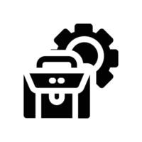 work experience glyph icon. Strong and solid icon for websites and mobile apps. vector