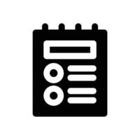 task glyph icon. Strong and solid icon for websites and mobile apps. vector