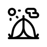 camping line icon. Clean and minimalist icon for websites and mobile apps. vector