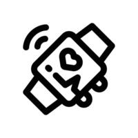 fitness watch line icon. Clean and minimalist icon for websites and mobile apps. vector