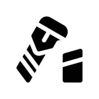 cutter glyph icon. Strong and solid icon for websites, mobile interfaces, presentations, and visual branding. High quality and easy to edit. vector